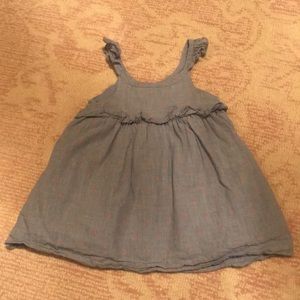 Baby GAP Girl’s Blue Dress with pink dots. 12-18 M